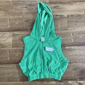 womens urban outfitters lets‎ frans fullzip vest hoodie size medium m
